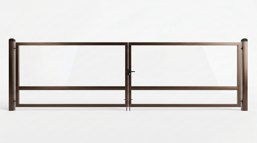 Atveriami kiemo vartai 4 m pravažiavimui, skirti  rombo tipo užpildui. Su spyna