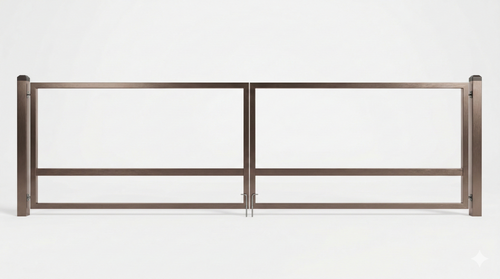 Atveriami kiemo vartai 4 m pravažiavimui, skirti  rombo tipo užpildui. Be spynos