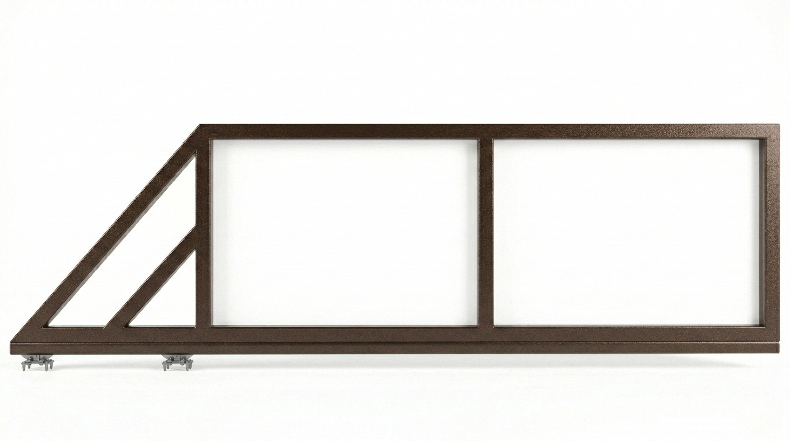 Stumdomi vartai 4 m pravažiavimui, skirti rombo užpildui. Kairė pusė