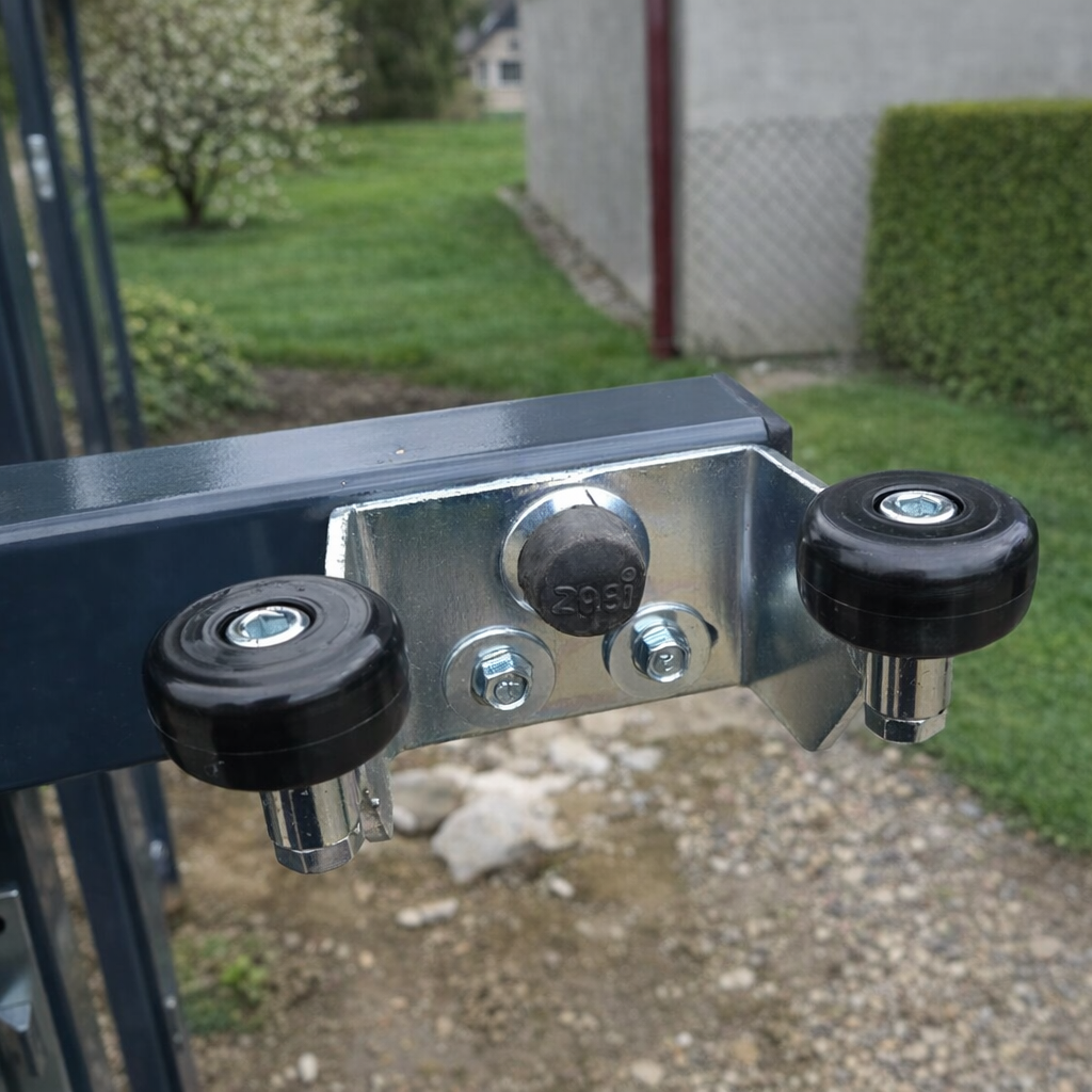 Stumdomi vartai 4 m pravažiavimui, skirti rombo užpildui. Dešinė pusė